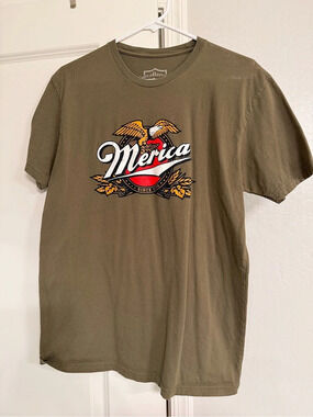 Shield Republic Graphic Short Sleeve Tee Large Brown